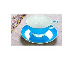 N/ A 220 ml, buntes Bone China Kaffeetasse- und Untertassen-Set, Nespresso-Tassen-Set Kaffeetasse, Cappuccino-Tassen-Set