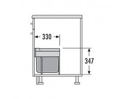 Hailo 3644731 Abfallsammler TR Swing 50.3/29 für Schränke ab 500 mm Breite mit Drehtür