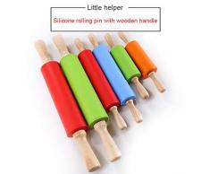 Blaward Silikon Nudelhölzer Antihaftbeschichtete Oberfläche und komfortable Holzgriffe zum Backen von Knödeln in der Küche