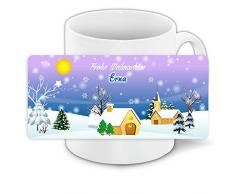 Weihnachtstasse mit Namen Erna und schönem Weihnachts-Motiv mit Winterlandschaft - Tasse zu Weihnachten