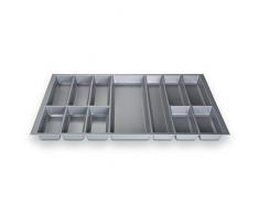 Orga-Box® IV UNIVERSAL Besteckeinsatz Besteckkasten Silbergrau für 90er Schublade (473,5 x 826 mm)