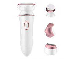 Elektrischer Damenrasierer Elektrorasierer Damen Trimmer Elektrisch Rasierer Ladyshaver 4 in 1 Multifunktion Frauen Haarentfernung Bikinizone Unterarme