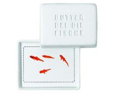 Breakfast Butterdose, klein Butter bei die Fische, Platte: 10 x 8 x 1 cm Deckel: 9 x 7 x 5 cm