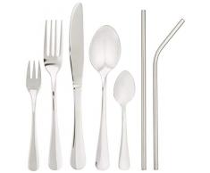 Fun Life Besteckset, 45-TLG. Besteck Set aus Japan-Edelstahl, Hochwertige Spiegelpolierte Essbesteck Set, Mehrzweckgebrauch für Haus, Küche, Restaurant, Service für 8 Personen.