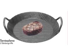 WAS 2258 240 Brat/Servierpfanne mit Zwei Seitengrifen, 24cm Durchmesser, 3cm Hohe