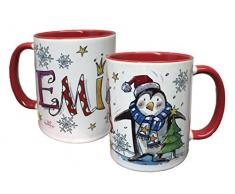 Tasse Pinguin mit Namen, Rosirosinchen, Weihnachten Weihnachtsdeko