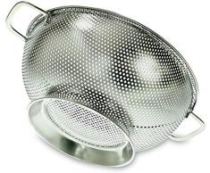 WYFDM PriorityChef Küchensieb aus Edelstahl, mit feinem Maschen, 26 cm breit, 3 Liter Fassungsvermögen