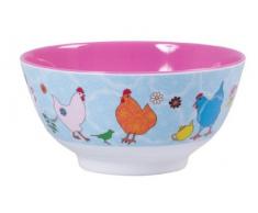 Melamin-Schüssel, zweifarbig, Aufdruck: Henne