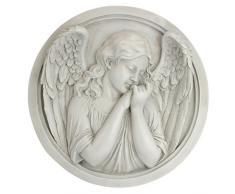 Design Toscano Gedanken an einen Engel, Skulpturaler Wandteller