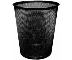 Q-CONNECT Papierkorb Metall schwarz Rund 19lt KF00871