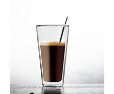 Yunduojia Handgemachte Glasbecher, doppelte hitzebeständige Glasbecher, Kaffeesuppe, heiße Kakaotassen, Cappuccino-Tassen, Latte-Tassen, Teemilchsaft-EIS