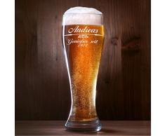 Personalisiertes Weizenbierglas inkl. Gravur Motiv Pfeil mit Ornament