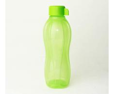 EcoEasy TUPPERWARE Trinkflasche 1x 500ml Grün Flasche mit Schraubverschluss + Küchensternchen Messlöffel 1ml