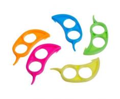 WZhen Kunststoff Orange Schäler Zesters Zitrone Grapefruit Frucht Slicer Öffner 6Pcs - Multi-A