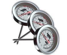 Silverback 3X Grillthermometer - Fleisch Temperaturmesser Für Grill - Smoker - Steak Thermometer mit Analog Temperaturfühler - Fleischthermometer