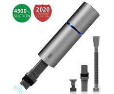 Handstaubsauger CrazyFire Akku Handsauger Kabellos Nass & Trocken 4500Pa AutoTastatursauger mit 4 Verschiedenen Vakuumdüsen, Waschbarer HEPA Filter Perfekt für Auto,Teppich,Sofa,Tastatur,Haustier