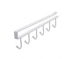 Regale Küchenschiene Seamless Hook Hook Lagerung Transporter Multifunktions-Eimer Hoodie Hoodie (26,2x6,5 cm) - Lagerregal (Farbe : Weiß)