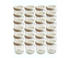 60er Set Sturzgläser Mini Gläser 53 ml Deckelfarbe Weiß To 43 Rundgläser Weiss Marmeladengläser Obstgläser Einweckgläser Senf Honig Gläser Einmachgläser Portionsgläser, Probiergläser