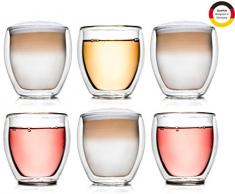 Creano 6er Set 400 ml Thermoglas DG-B, Glas, transparent, 400ml-6er, 6-Einheiten
