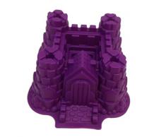 GMMH Original Silikonbackform Burg klein Kuchen Backform Kuchenform Brotbackform Obstbodenform (lila)