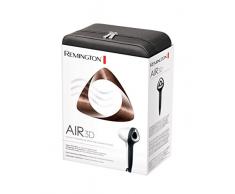 Remington Ionen-Haartrockner Air3D D7779, innovatives Design, Keramikgitter, zwei Stylingdüsen, Diffusor, weiß/schwarz