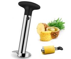 CHUER Ananasschneider, Obst Schneider Edelstahl, spülmaschinengeeignet, Ananasschäler schneidet Ringe und löst das Fruchtfleisch komplett aus der Frucht