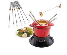 6 Stücke 24cm Länge Edelstahl Fondue Gabeln Dessert Server Spieß Gabeln Küche Werkzeug Geschirr für Käse Fleisch Schokolade Dessert