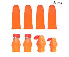 Yarnow 8 Stück Silikon Finger Cutter Daumen Messer Ernte Pflanzenmesser Obst Und Gemüse Pflücker Werkzeuge Gartengeschenke für Frauen Männer