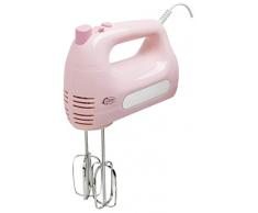 Bestron Handmixer im Retro Design mit Rührbesen und Knethaken, Sweet Dreams, 6 Stufen, 300 Watt, Rosa
