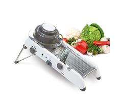 Basuwell Manuelle Mandoline, Waffel Julienne Scheiben Gemüsehobel,Gemüseschneider mit Verstellbarem Edelstahlmesser