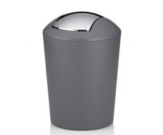 Kela 22272 Schwingdeckeleimer 1,7 l, Kunststoff, Marta, Grau