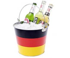Getränke oder Eis-Eimer für Bier, Sekt oder Champagner Flaschenkühler Deutschland Design Fußball WM 2018 Fanartikel Getränkekühler Weltmeister Party Eiswürfel
