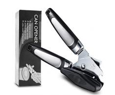 O-Kinee Dosenöffner, 3-In-1 Manuell Dosenöffner Sicherheits Edelstahl Büchsenöffner und Deckelöffner und Kapselheber in Eins (Rostfreier Stahl)