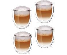 Glassquisite - doppelwandige Gläser – Thermogläser – 2er Set mit Schwebe-Effekt - je 300 ml – ideal geeignet für Heiß- oder Kaltgetränke wie Tee, Cappuccino, Kaffee, Wasser, Cocktails (2)