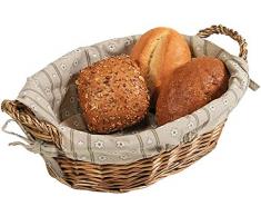 Kesper 17905 15 Brotkorb, aus Weide, Maße - 32 x 23 x 13 cm, natur