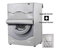 Mr.You]Abdeckung für Waschmaschinen/Wärmepumpentrockner Wasserdicht Für Frontlader Waschmaschinenschonbezug Silber Sonnenschutz staubdicht Verdickte XL