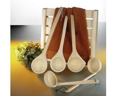 eliga Schöpfkelle Holz, Länge circa 40 cm