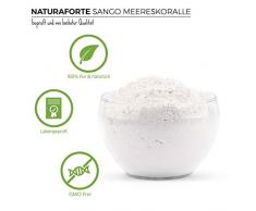 NaturaForte Sango Meereskoralle Pulver 250g - Natürliche Quelle für Calcium (24%) Magnesium (11%), Hochdosiert Sango-Koralle inkl. Messlöffel, Laborgeprüft, Hergestellt in Deutschland