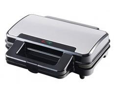 Venga! VG SM 3007 Sandwichmaker - 900 W, Edelstahl, Metall, Kunststoff, Schwarz