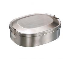 MATO Edelstahl Vesperdose 14 x 18 cm Vesperbox Brotdose Lunchbox Dose Box Behälter