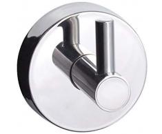 Kapitan Handtuchhaken Haken Halter Halterung Handtuch Handtuchhaken Handtuchhalterung Kleiderhaken Poliert Edelstahl, 3M VHB Klebeband Wandmontage Selbstklebend Ohne Bohren, Made in der EU