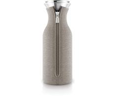 EVA SOLO – Kühlschrankkaraffe | skandinavisches Design | 1 Liter| Borrosilikat-Glas, Edelstahl, Silikon | spülmaschinenfest | 100% tropffrei – Warm Grey Woven 1.0 l