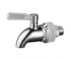 Vicloon 304 Edelstahl Wasserspender Getränkespender Zapfhahn Ersatzzapfen für Glas Container Hahn Kaffee Bier Wein Saft Trinkbrunnen - 12mm