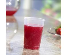 Papstar Trinkbecher / Plastikbecher (25 Stück) 0.3 l aus Polystrol-Kunststoff, Ø 7.8 x 11.8 cm, transluzent, unzerbrechlich, spülmaschinenfest und wiederverwendbar für Events und für unterwegs #16147