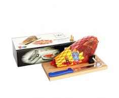 Mini-Serranoschinken im Geschenkkarton mit Schinkenständer und Messer