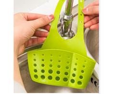Verstellbare Korb Küche Knopf Kitchen Lagerung Hanging Lagerhalter Küchenhelfer Speicher Korb Holder Storage Werkzeug (Grün)