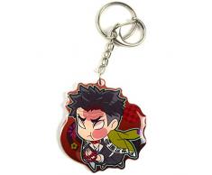 MXLY Himejima Kyoumei Gesichtsaufkleber Glasserie Anime Dämon Slayer Charakter Schlüsselanhänger für Cosplay Geschenk für Freund