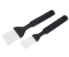 2er Set BBQ Pinsel / Grillpinsel / Küchenpinsel / Backpinsel aus Kunststoff, schmal und breit
