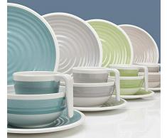 Moritz Harmonie Design Tafelgeschirr aus Melamin Campinggeschirr Geschirr 16-teilig für 4 Personen Picknickgeschirr (4 Personen ohne Gläser)