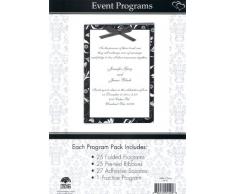 Celebration Schwarz und Weiß Event Programm Set, 5 x Fleischschere, 25 gefaltet Programme Pro Set (1599)